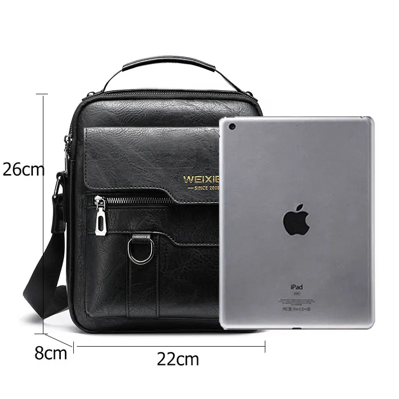 Mannen Crossbody Tas Mannen Schoudertassen Ritsen Handtassen Grote Capaciteit Kunstmatige Lederen Tas Voor Mannelijke Messenger Tassen Bolsa 가방