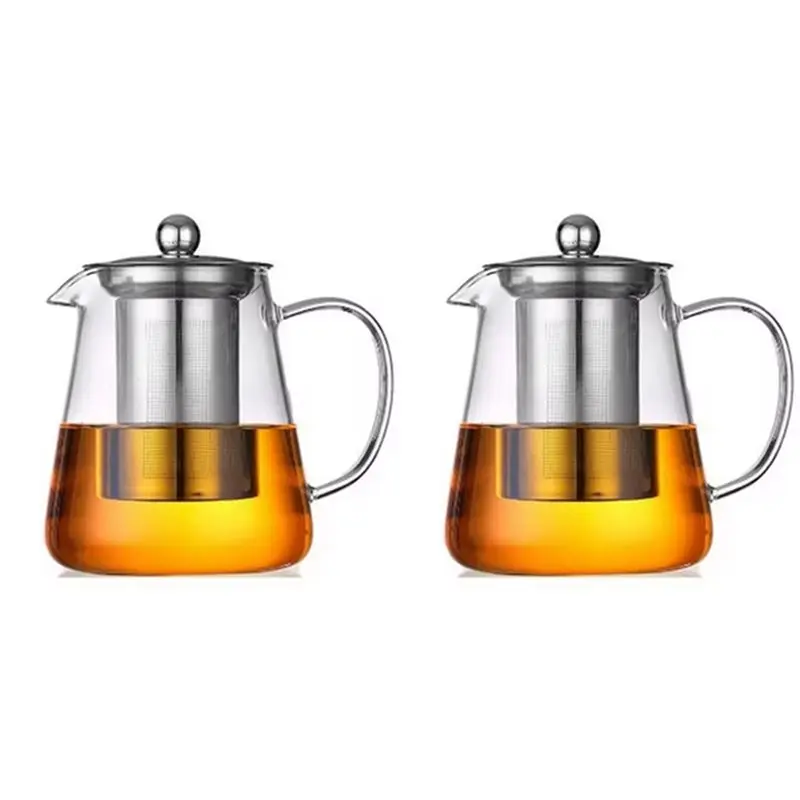 ABSE-2X Heat Glass Teapot With Stainless Steel Tea Stra Flower Kettle Teawareiner Infuser Set Puer Oolong Pot 750ML