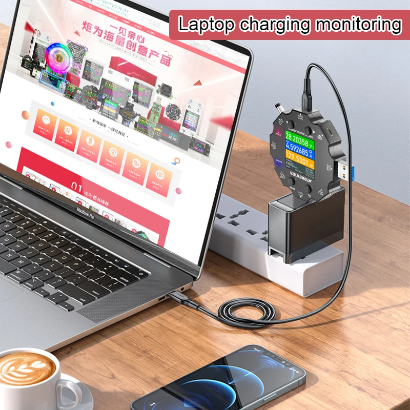 WiFi Tuya USB Tester Fast charging protocol Voltage Current Meter Type-c PD3.0 mobile phone charger Tester Scalable Features