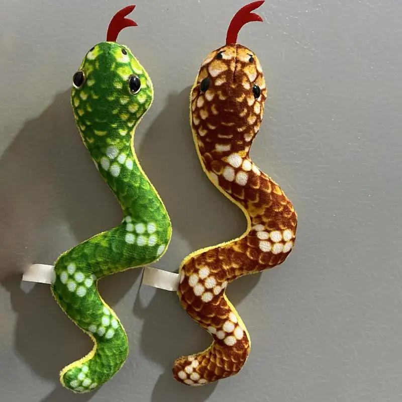 Niedliche magnetische Plüsch-Schlangen-Tier-Kühlschrankaufkleber 2025, Sternzeichen, Schlangenjahr, Plüschschlange, Kühlschrankmagnete, Heimdekoration