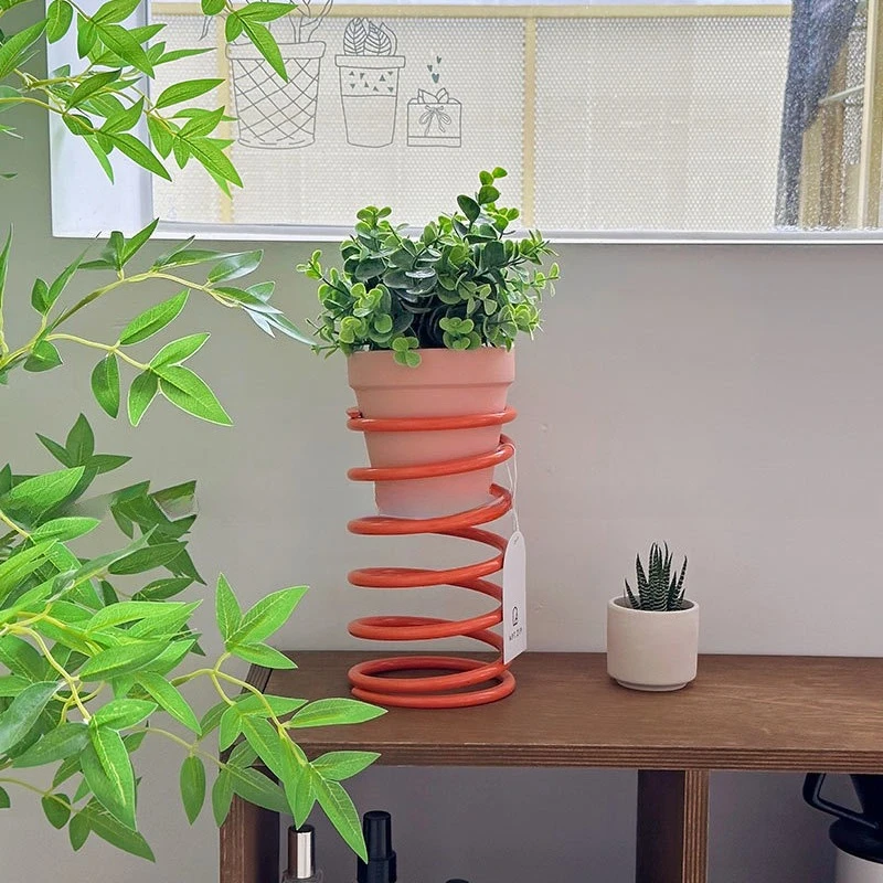 Korean Home Furnishing ins Spring Flower Stand Spiral Plant Floor Shelf Green Plant Decorative Shelf