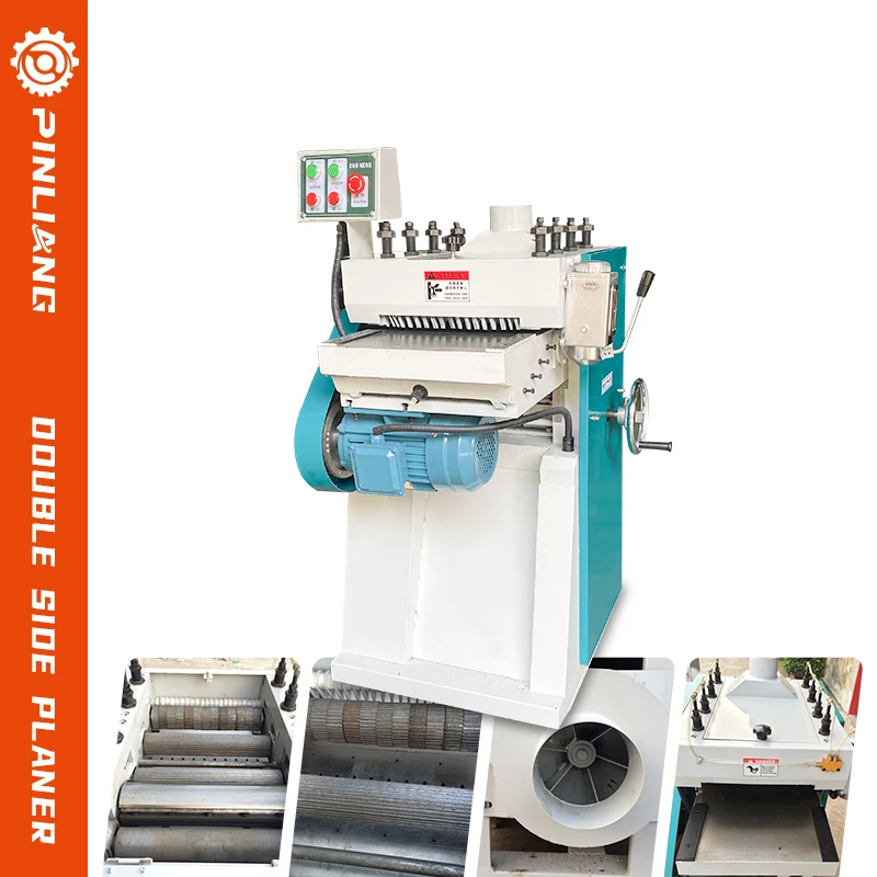 Good Price 10 Inch Wood Double Side Planer Machine Pinliang Woodworking 2 Side Surface Bench Planer