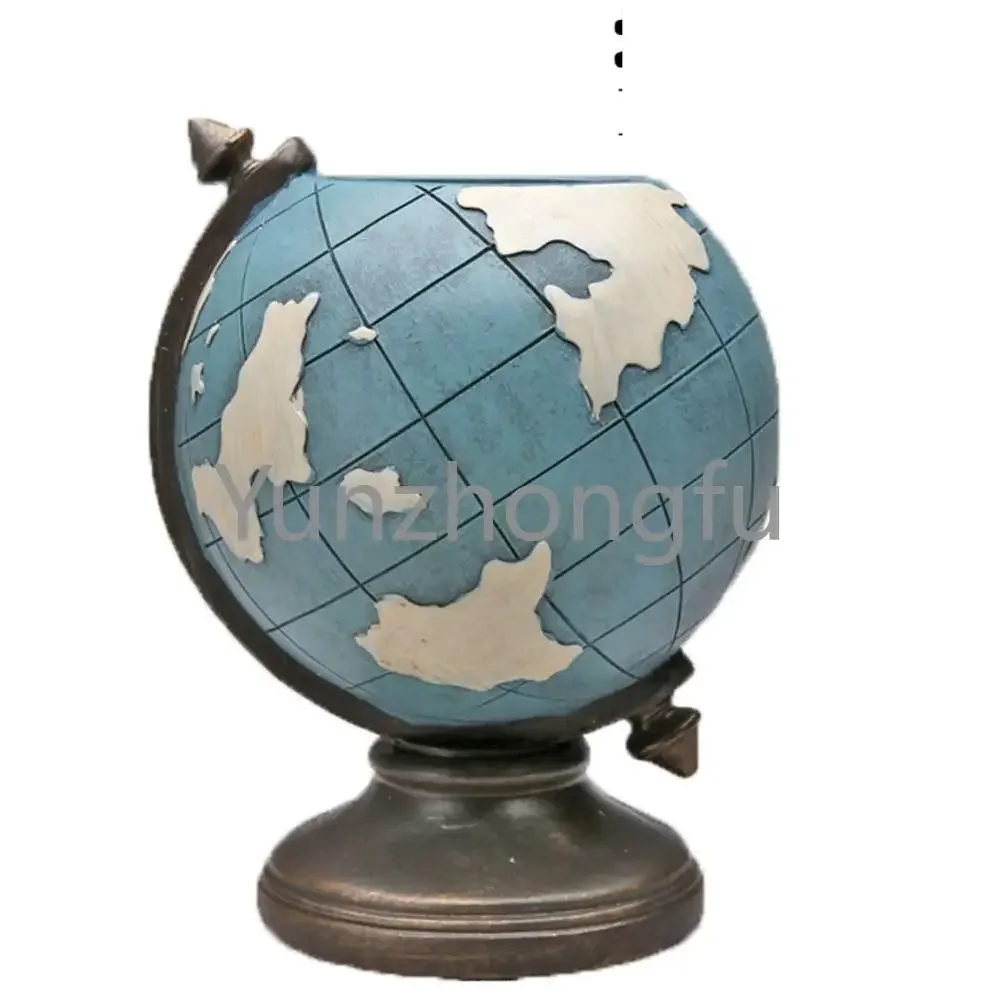 

earth globe pen holder Makeup Brush Plastic Container desktop stationery organizer office supplies desk accessories