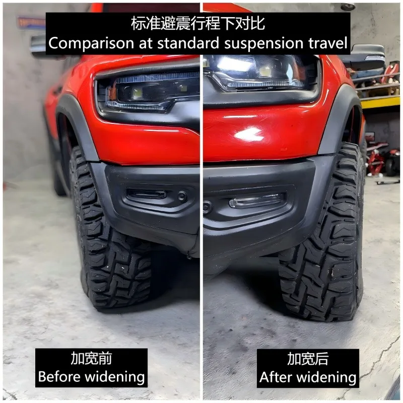 Adattatore esagonale per mozzo ruota CNC allargato da 8 mm per KM Dodge Ram 1500, KM Ford F150 Raptor, KM Tank 300 1/8 RC Crawler Parti di aggiornamento