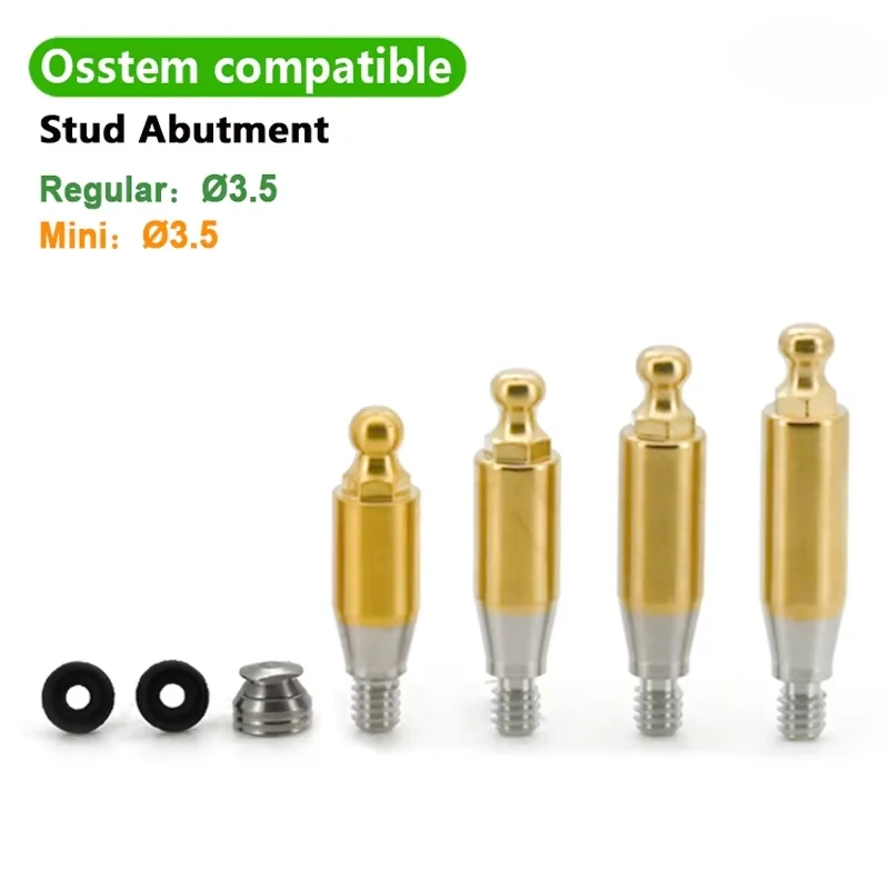 

Dentistry Accessories For Osstem Compatible Straight Titanium Grade 5 Ball Abutment Stud Abutment