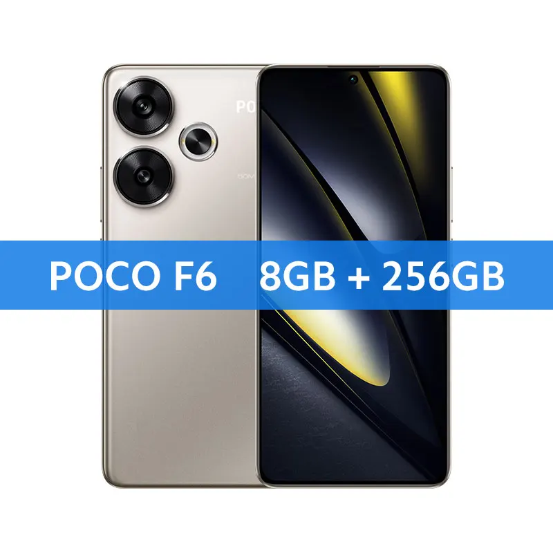 Newest POCO F6 Smartphone 256GB 512GB Snapdragon®8s Gen 3 6.67" 1.5K 120Hz CrystalRes AMOLED 90W Turbo Charging 5000mAh Battary