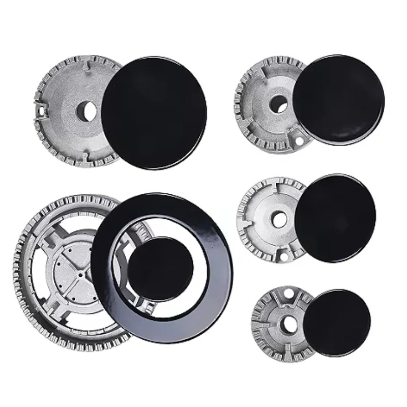 Gas Stove Burner Lid Set for Oven Gas Hob Burner Crown Flame Surface Gas Stove and Burner Head Replacement