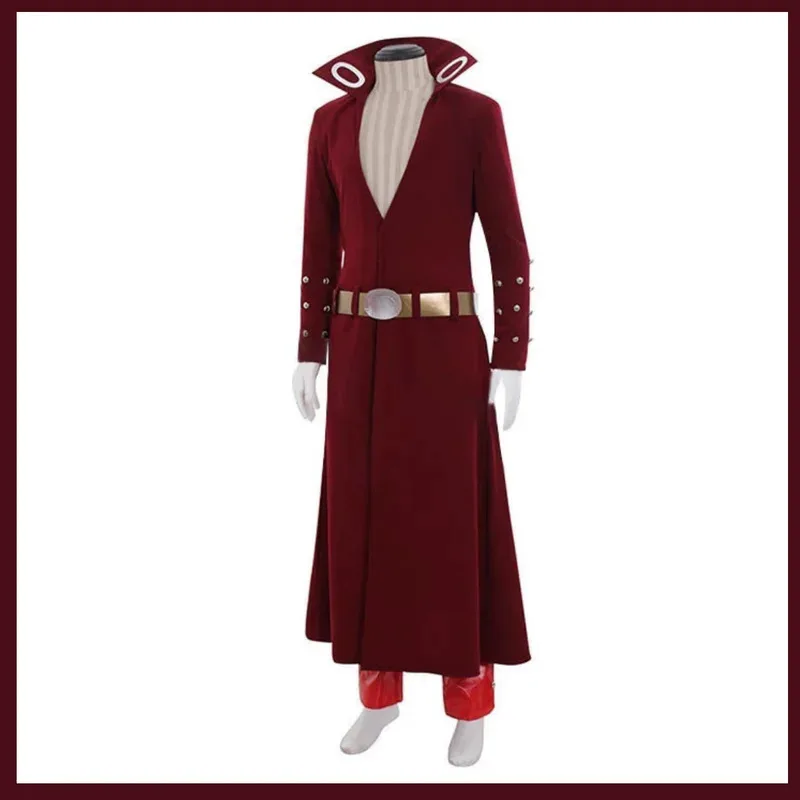 Anime siete pecados capitales: Prisioneros del cielo Ban disfraz de Cosplay abrigo largo rojo capa cinturón peluca hombre Halloween carnaval traje cm;5