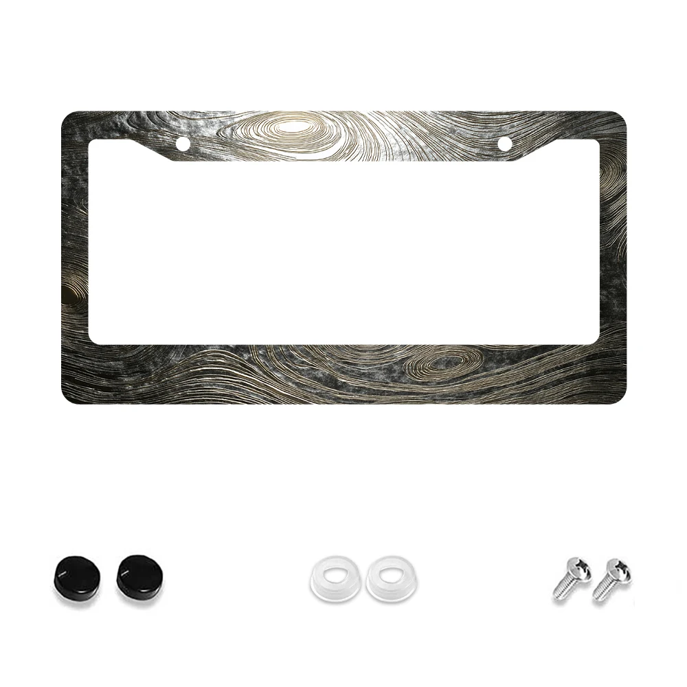 

1 шт., ретро-черное золото, кольцо в виде дерева, 2 отверстия, рамка номерного знака, алюминиевый материал, 6x12 дюймов, набор винтов, уникальный декор автомобиля