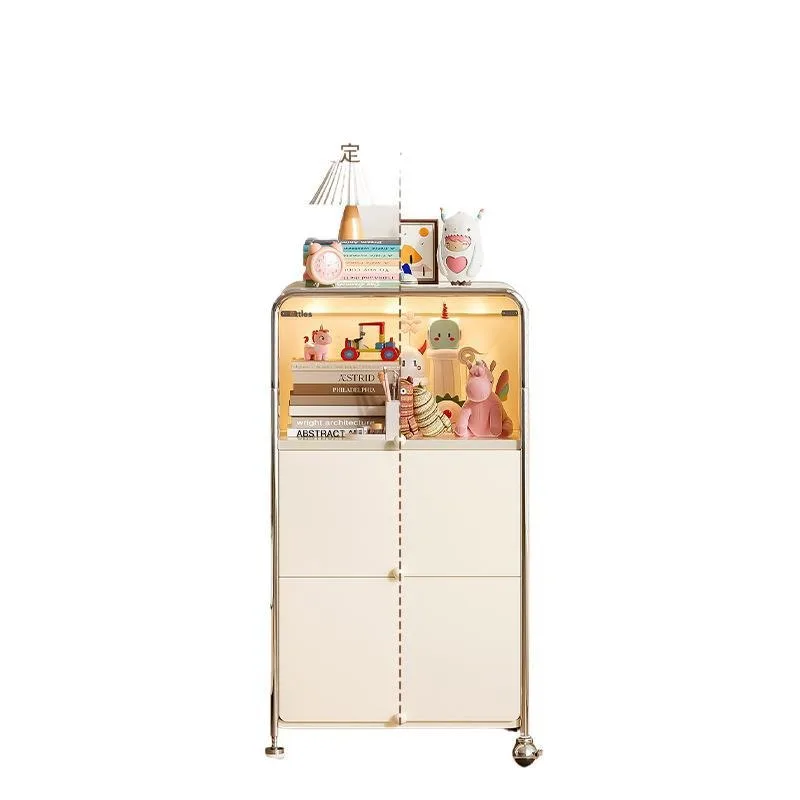 Living room, wall decoration, floor-to-ceiling iron sheet, balcony storage, multi-layer bucket, snack storage