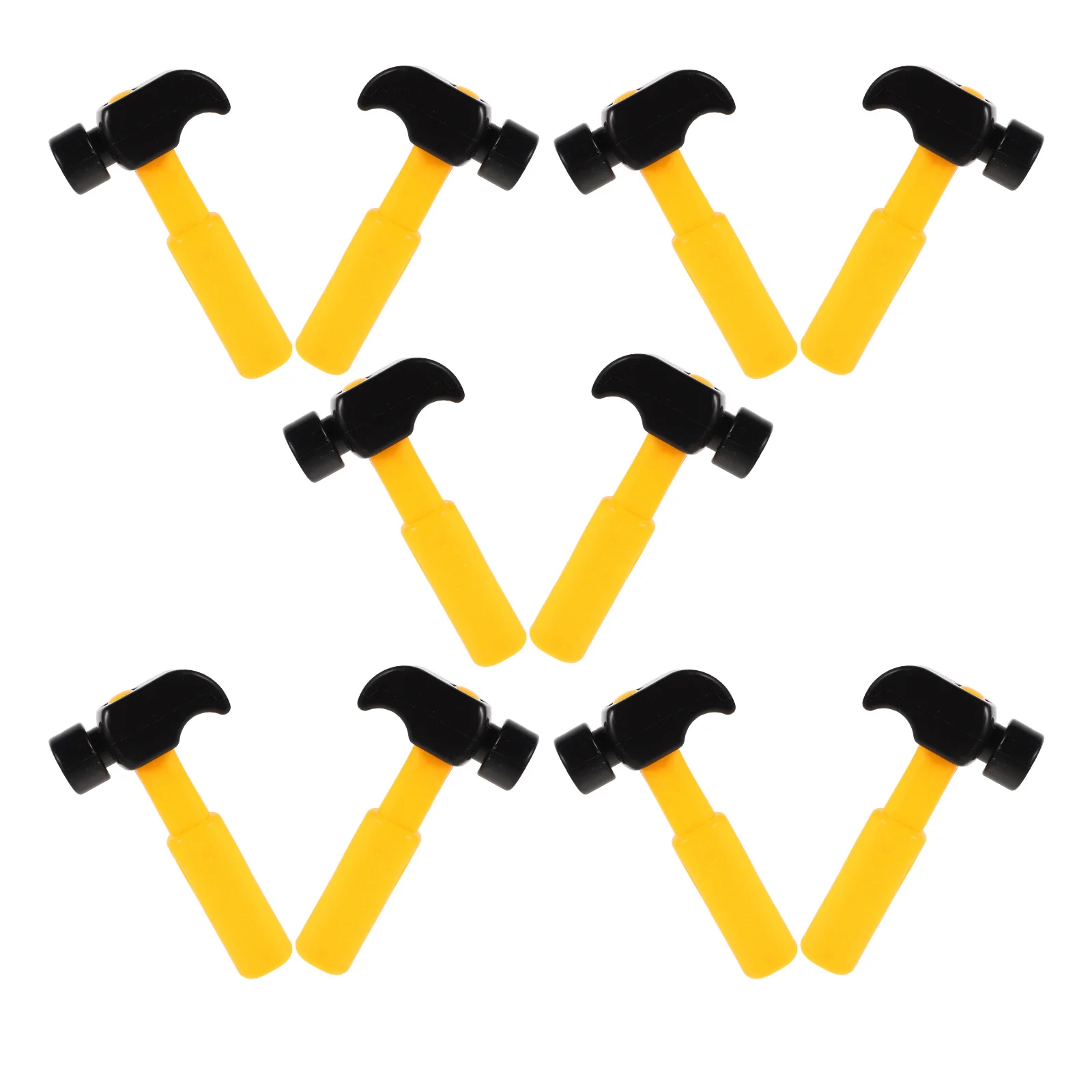 10 قطعة مطرقة أطفال مطارق لعب بلاستيكية للأطفال الصغار مجموعة أدوات البناء التظاهرية من مونتيسوري - مطرقة محاكاة لـ #5