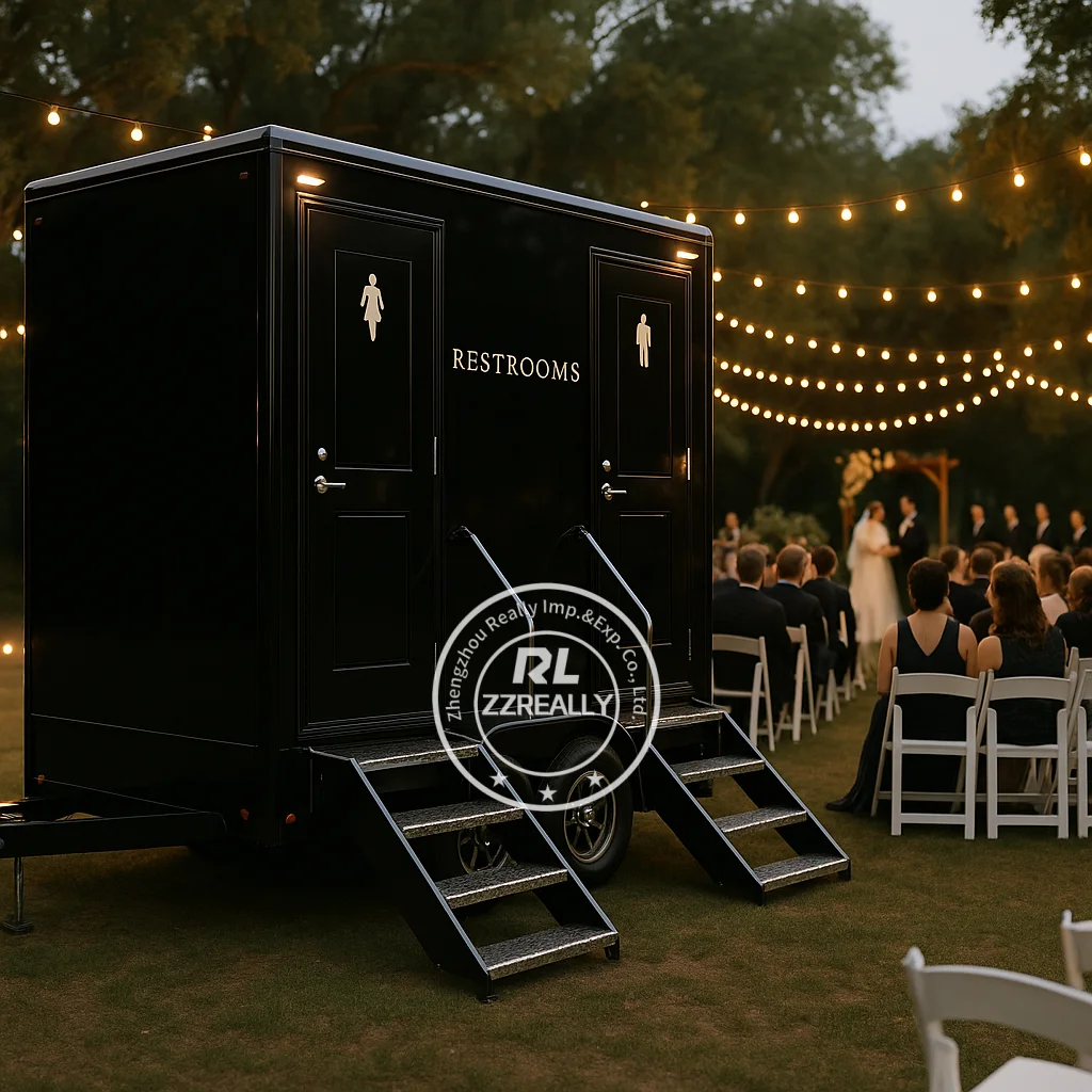 2025 NEW  Luxury Restroom Trailers Portable Toilet Standard Low Price Portable Toilets Trailer for Events Wedding