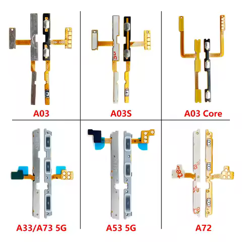 For Samsung A06 A02 A02S A32 A52 A72 A03s A03 Core A13 A22 A33 A53 A73 4G 5G Power on/off Volume Key Button Flex Cable Ribbon