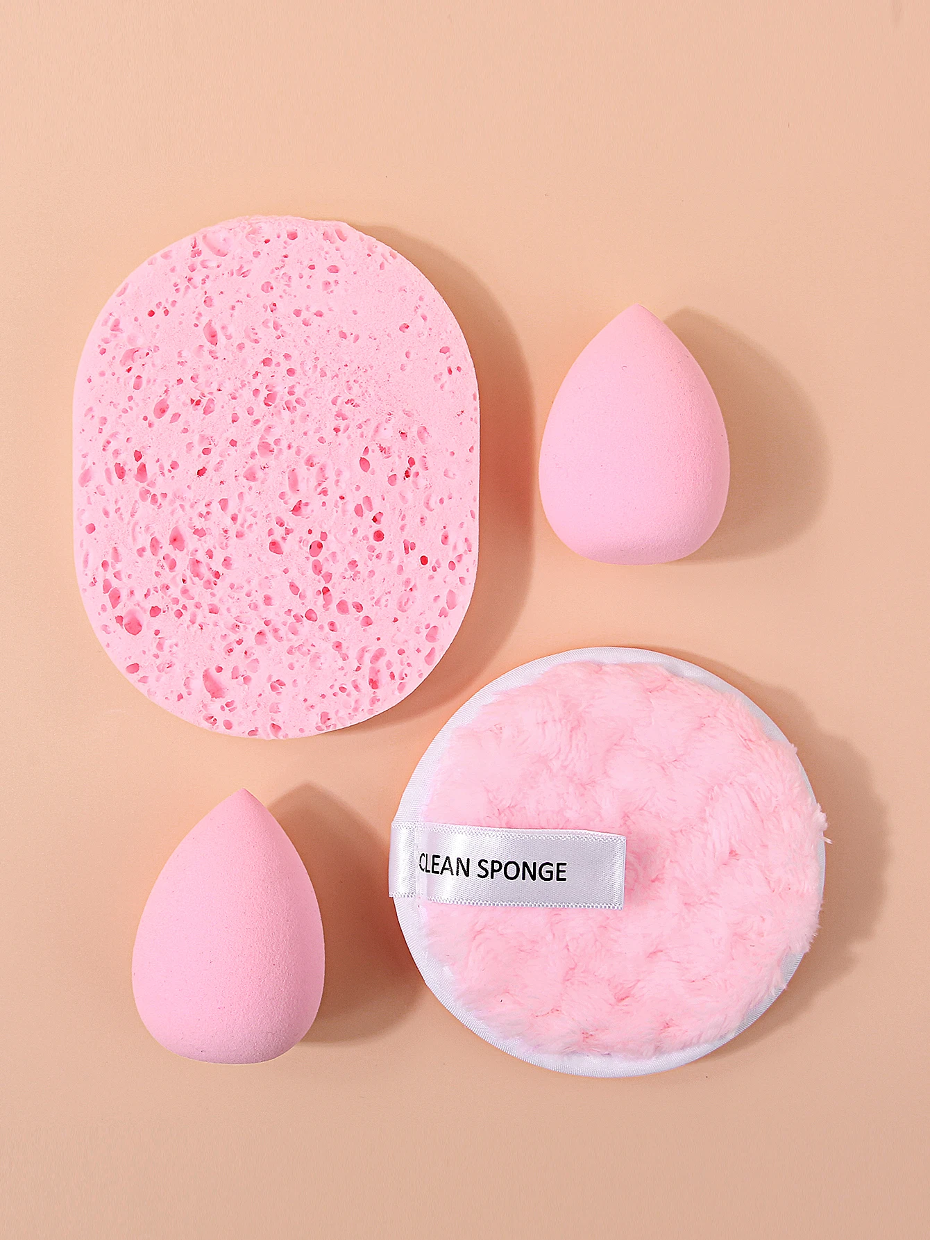 4Pcs Facial Cleansing Sponge Set Soft Skin‑Friendly Makeup Remover Puff Daily Skincare Cosmetic Face Cleaning Beauty Tools