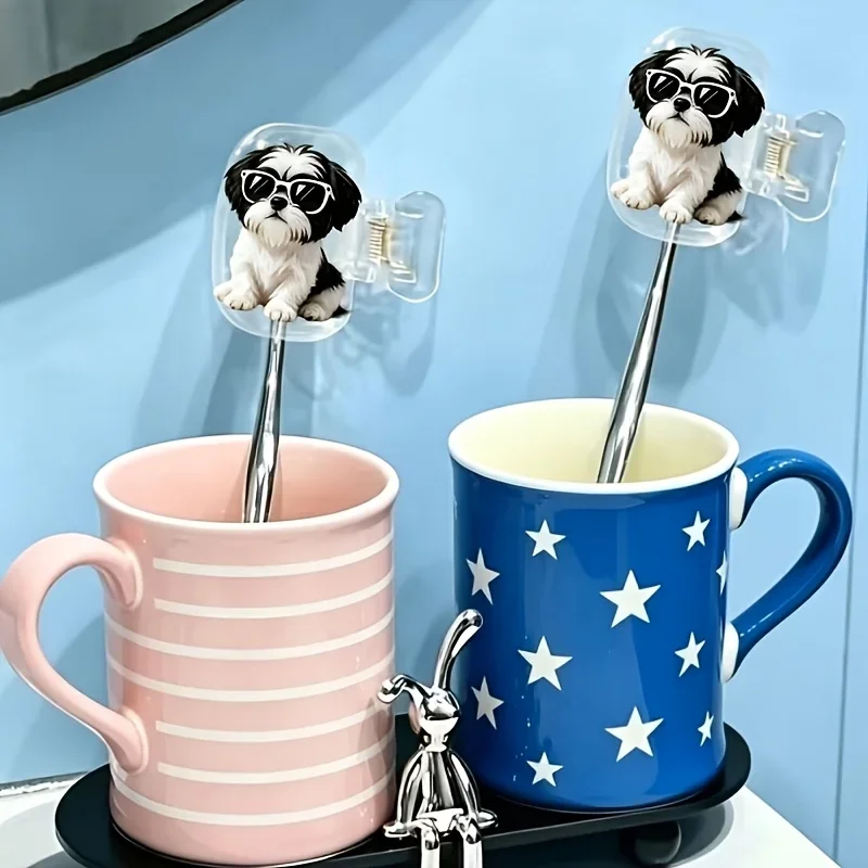 2pcs Shih Tzu Toothbrush Head Protectors Toothbrush Travel Case Ideal for Bathroom Use Prevent Dirt Necessities Gift for Girls