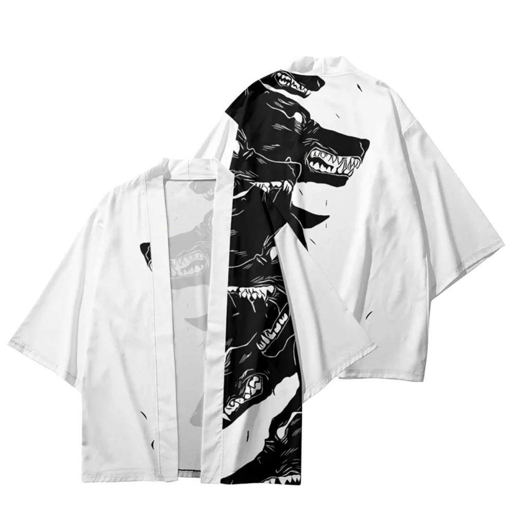 잉크 윈드 와일드 크레인 프린트 남성 여름 카디건 기모노 뉴 차이니즈 남성 카디건 비치 캐주얼 셔츠 레저 관광 기모노