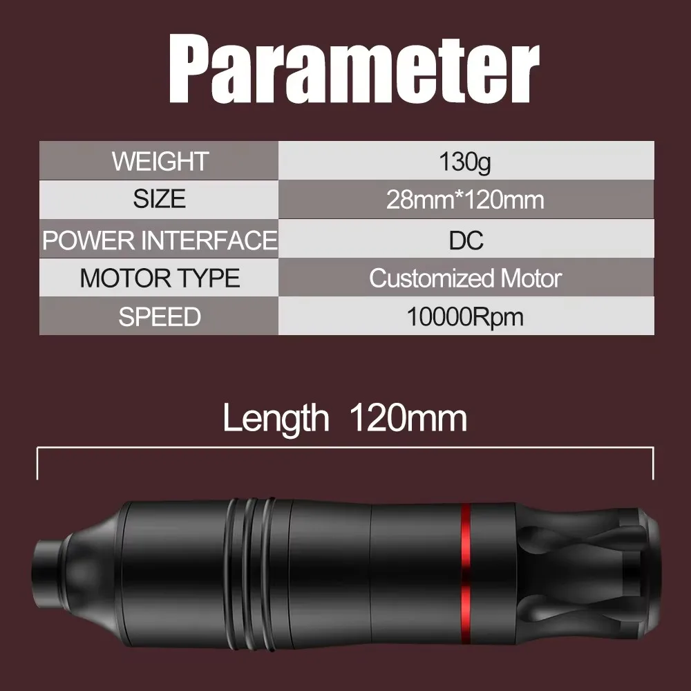 Tattoo Pen Machine Rotary Tattoo Machine Pen Cartridge Machine Gun with DC Cable For Tattoo Artist Beginner