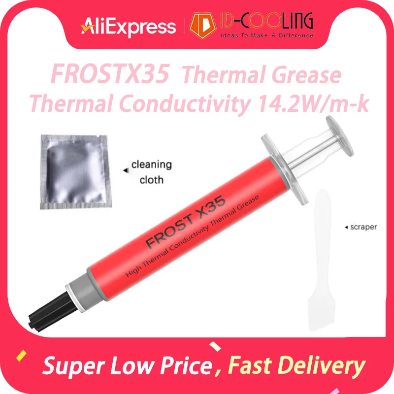 

ID-COOLING FROSTX35 Thermal Silicone Grease Thermal Conductivity 14.2W/m-k For Computer PC Laptop CPU GPU Video Card Chips