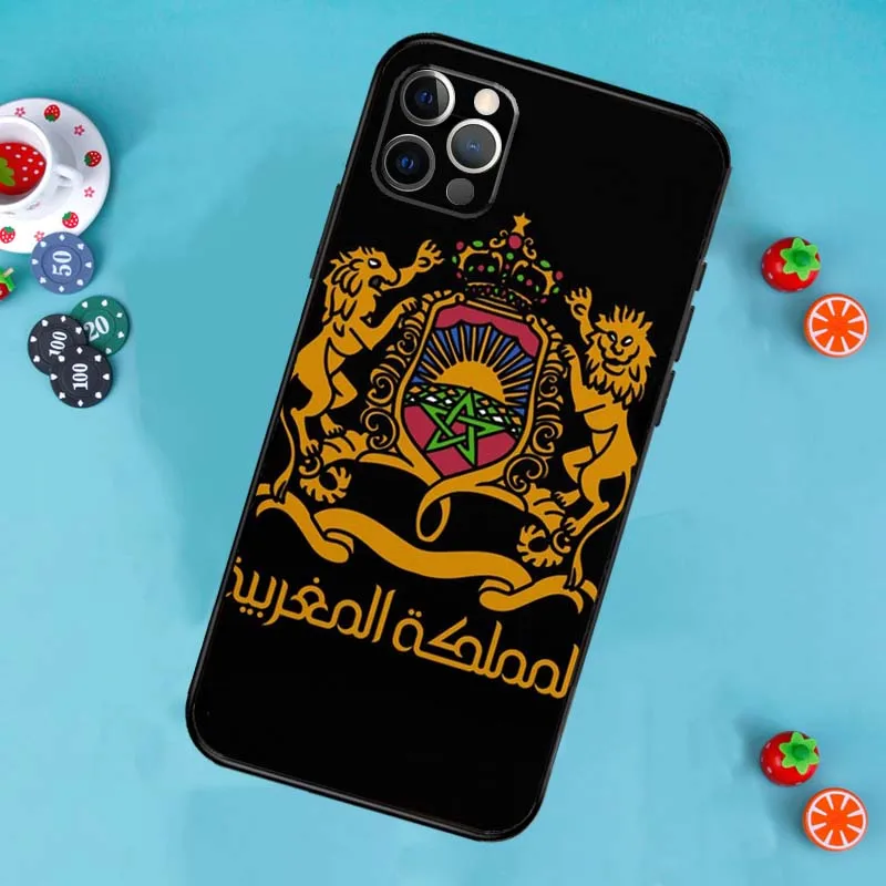 Morocco Maroc Moroccan Flag Funda Case For iPhone 11 12 13 14 15 Pro Max Plus Mini X XR XS Max SE 2020 2022 7 8 Cover