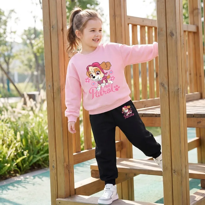 2026 Herbst Neuer Stil Mädchen O-Ausschnitt Hoodies und Lange Hose Zweiteilige Sets Kinder Casual Trainingsanzug Kinder Pullover Sweatshirt Anzug – Detail 8