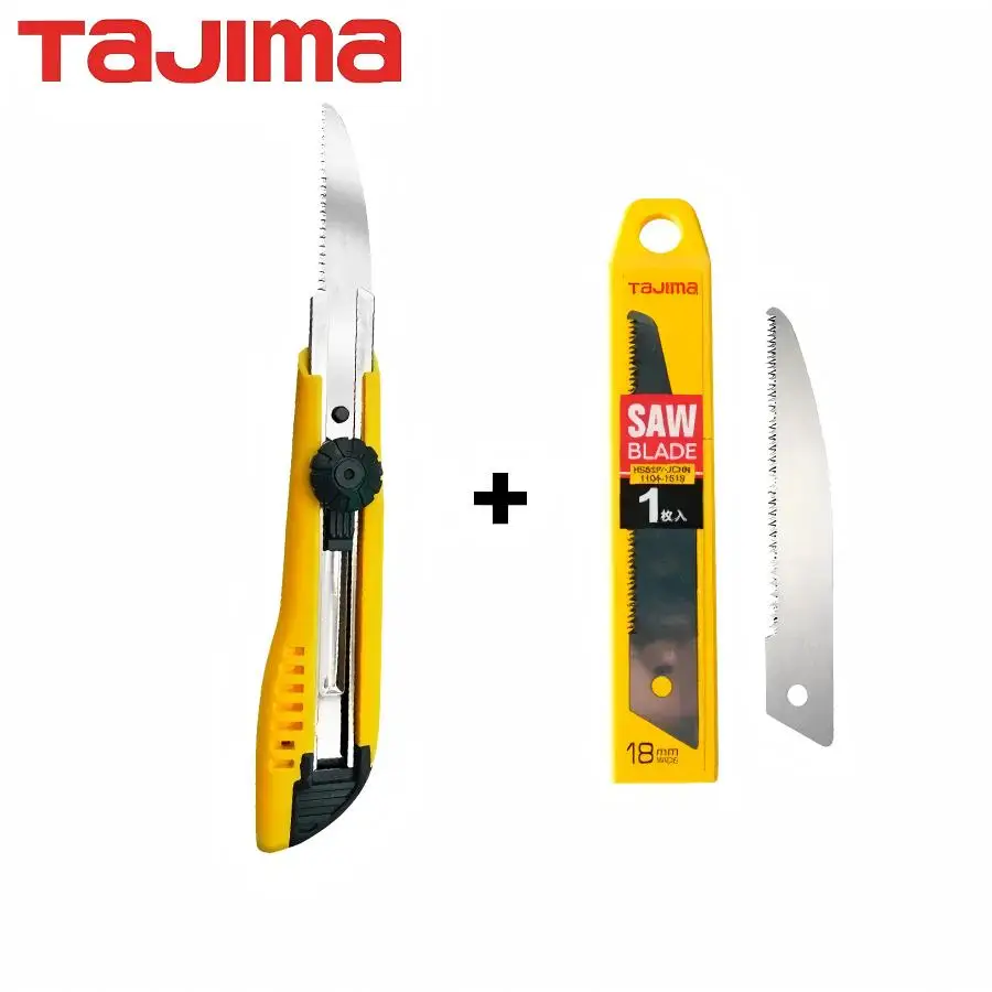 

TAJIMA 1103-0026 2-in-1 hand saw for gardening and woodworking with replaceable spare blade Lightweight and durable, HSSB series