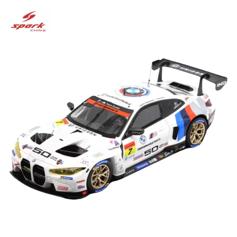 Spark 1/43 BMW M4 GT300 Super GT 2022 resin model, children's collection of decorative toys, a New Year gift for children.