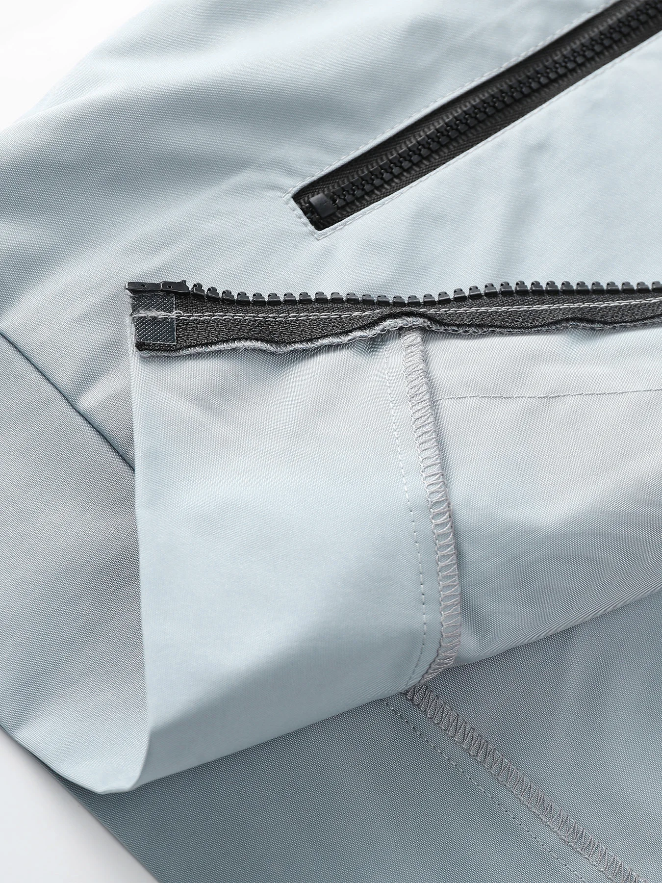 Light Blue Hooded Sports Jacket and Black Jogger Pants Men's Two-Piece Set, Breathable Fitness Quick-Dry Casual Men's Complete Sports Outfit view 6