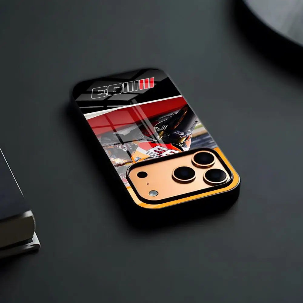 Capa de Celular Racing M-Marc M-Marquez 93 PC+TPU para iPhone 17 Air Trend 16 15 17 14 Pro Max 13 12 11 X XS XR Plus e Samsung S26 S2