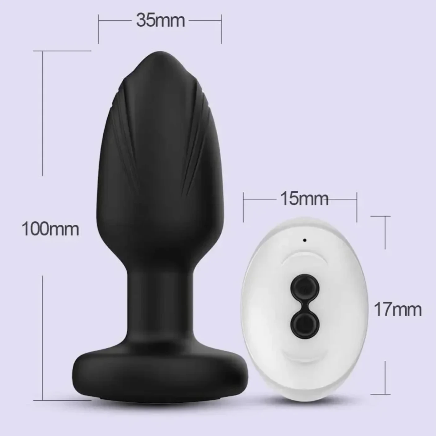 LED 360 Rotation Anal Plug Rotating Prostate Massager with10 Speed Vibration Remote Control Adult Sex Toys for Men WomenGay