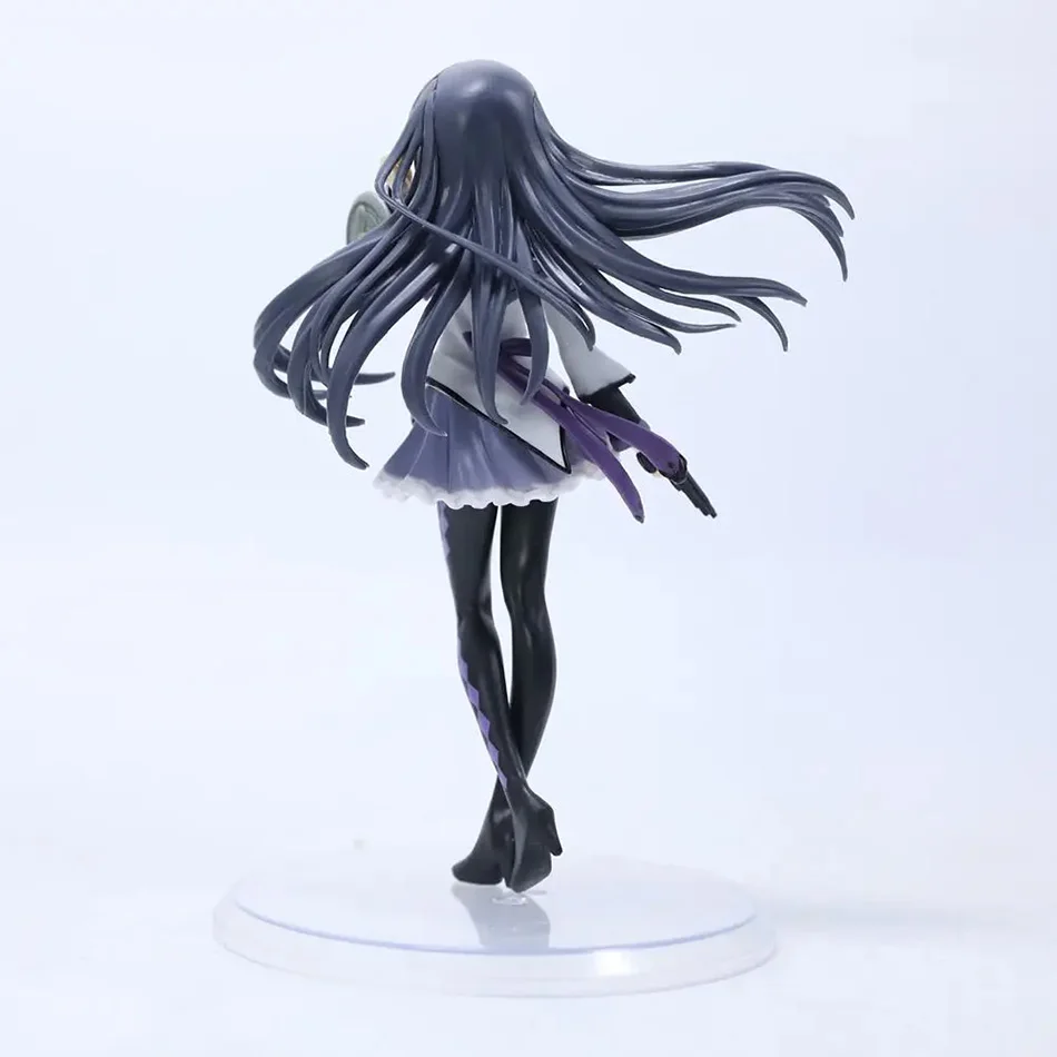 Figurka Madoka Magica Akemi Homura 17 cm, model anime z PVC, prezent urodzinowy, ozdoby, zabawki kolekcjonerskie, prezent urodzinowy dla dzieci