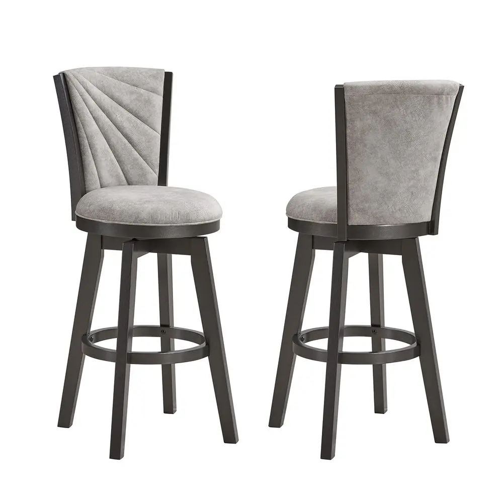 

Boyce 29 Upholstered Swivel Bar Stools Set of 2 Silver Gray