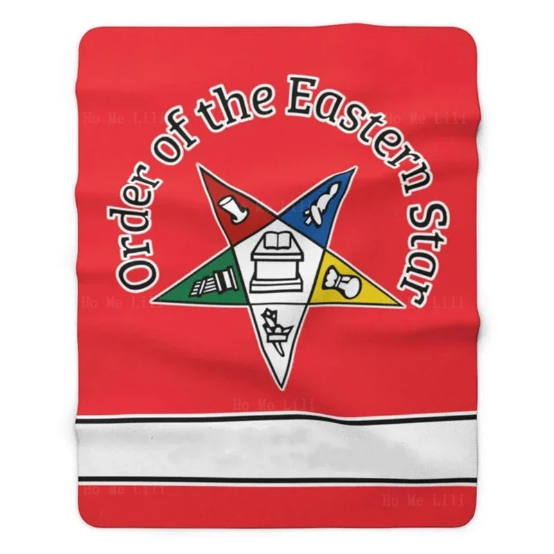 Order Of Eastern Star Oes Super Soft Cozy Flannel Blanket For Sofa Couch Chair All Season Use Can Customize The Name