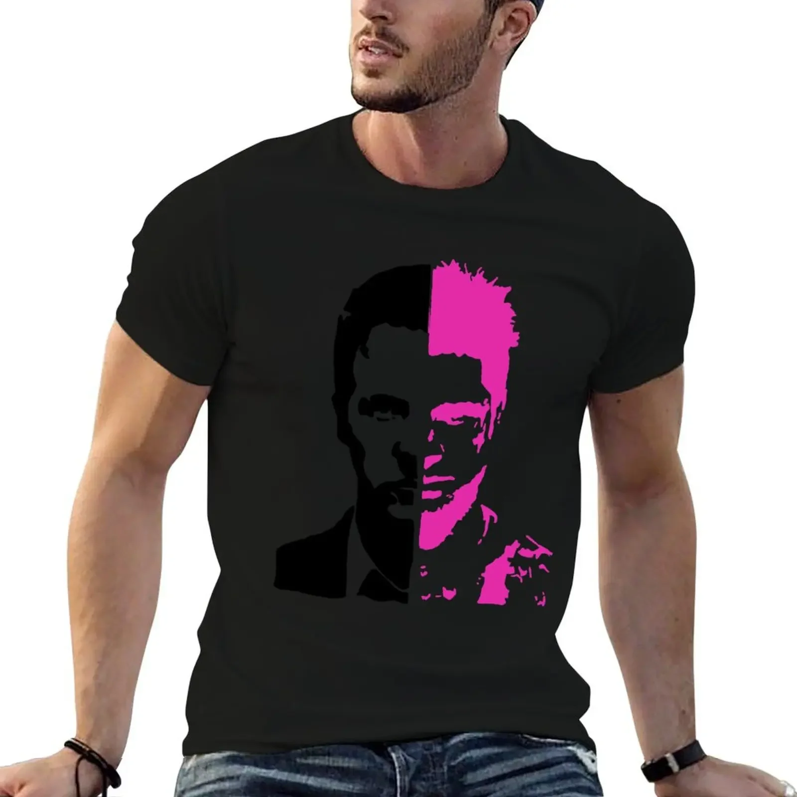 The Narrator - Fight Club Film - Tyler T-Shirt anime figures man t shirt vintage graphic tee cute tops funny t shirts men