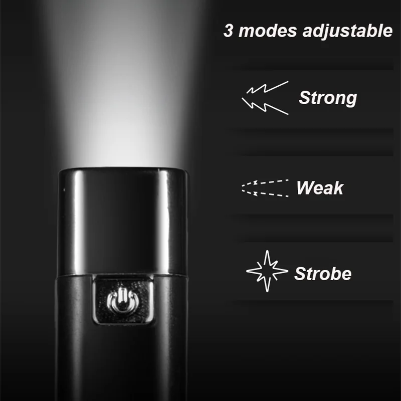 Imagem -04 - Mini Lanterna Led Portátil Power Bank Tocha Ultra Brilhante Tacticaloutdoor Iluminação Modos com Cabo de Carregamento Usb em