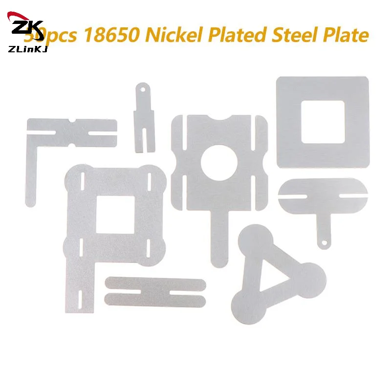 (ZYDD01) 50Pcs Spot Welding T Shape Nickel Tab 18650 Nickel Plated Steel Plate Power Lithium Battery 0.15mm Nickel Sheet
