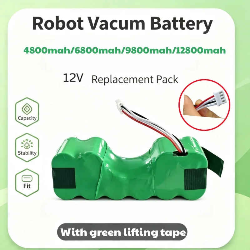 High Quality 12V Battery Pack For Ecovacs Deebot DM87 DM88 DG716 DE33 DE35 DE55 DE5G Robot Vacuum Cleaner 4800‑12800mAh