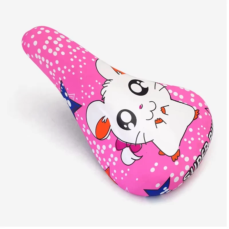 Kids Bicycle Saddle Comfortable Bike Saddle for Children Pink Seat for Baby Ultralight Cycling Spare Parts Cute for Kids Riding