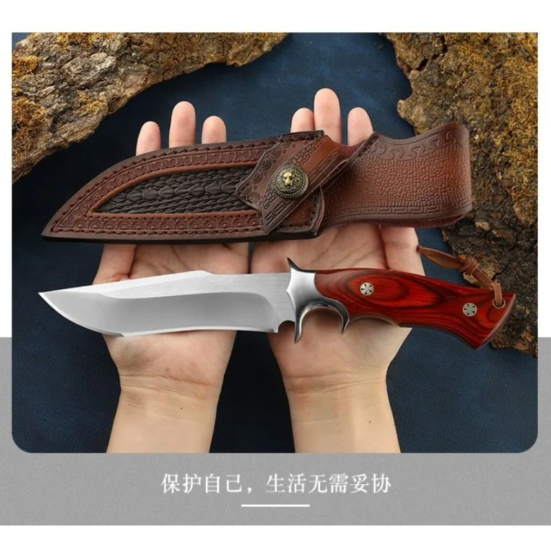 High Hardeness Tactical Combat Knife para Homens, Militar Caça Survival Tool, Acampamento ao ar livre, EDC Self Defense, Presente de Natal, M390