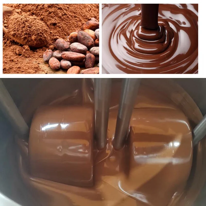 Paste Machen Mahlen Mischen Ganash Schmelzen Lagerung Tank Kleine Stein Mühle Schokolade Mixer Melanger Maschine