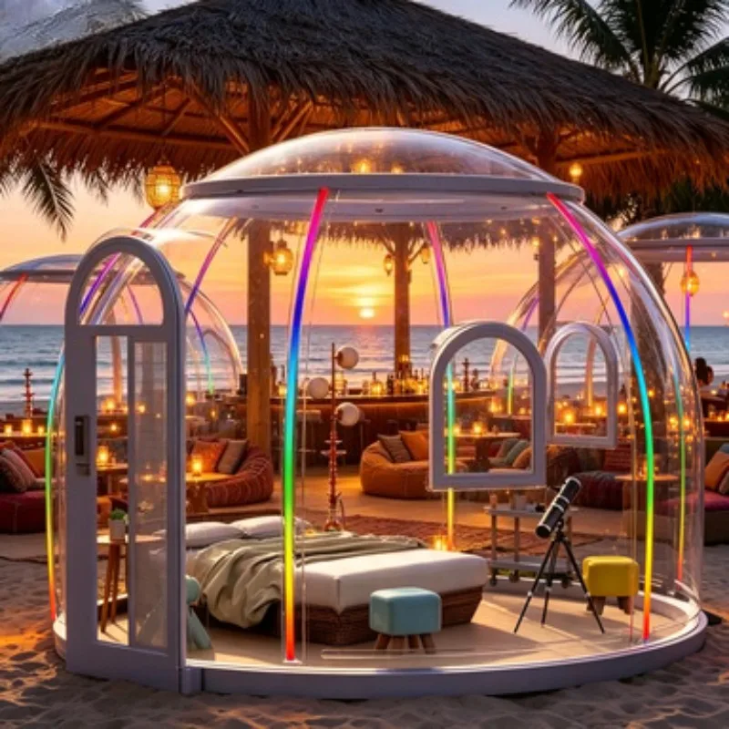 Dome House Bubble Tent Starry Sky Room 3m 5m 8m Prefab Geodesic Dome Transparent PC Glamping Bubble House for Hotel Sale