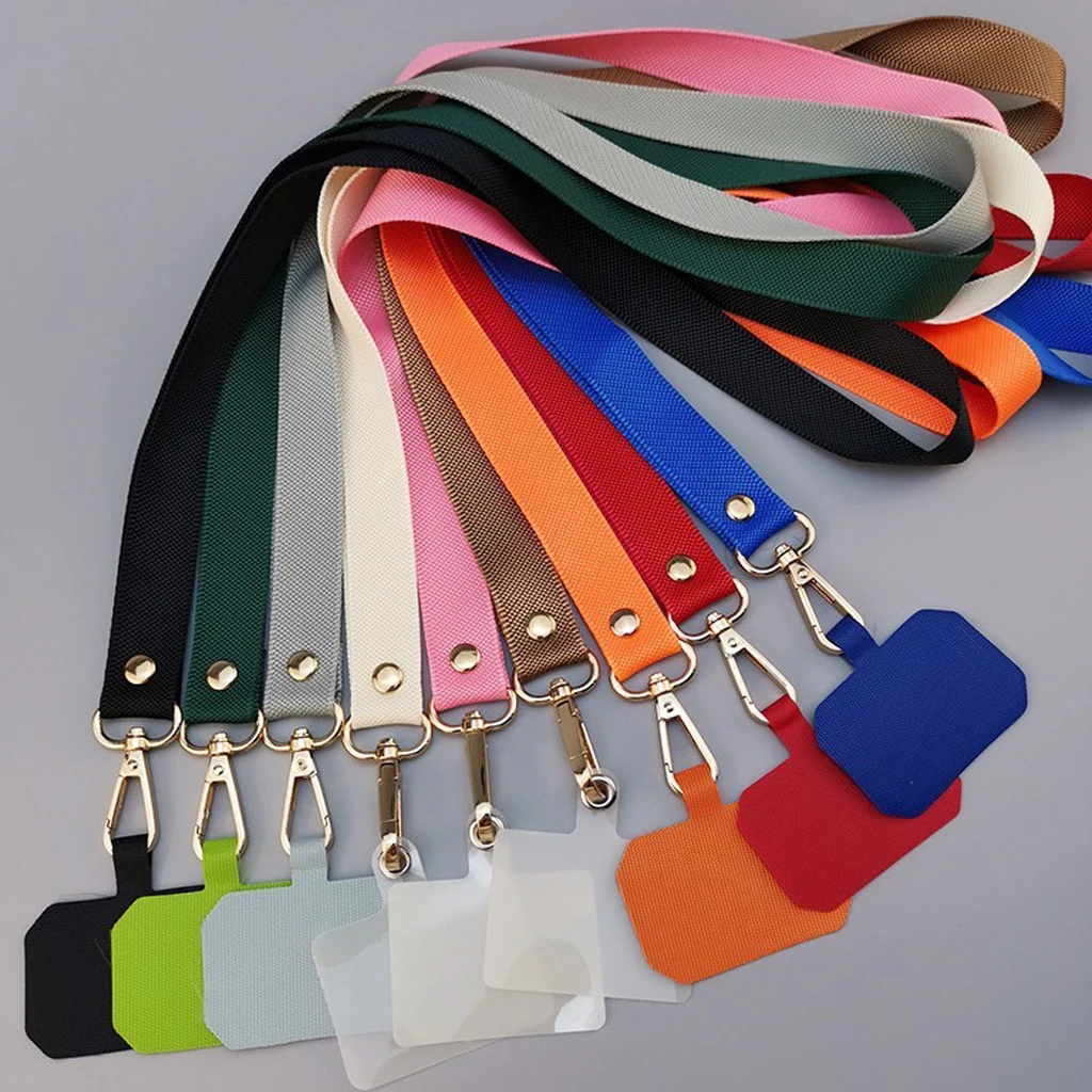 Long Solid Color Durable Mobile Phone Straps Lanyard Broadband Chain Sling Pendant Neck Rope Simplicity Anti-Lost Rope Pendant