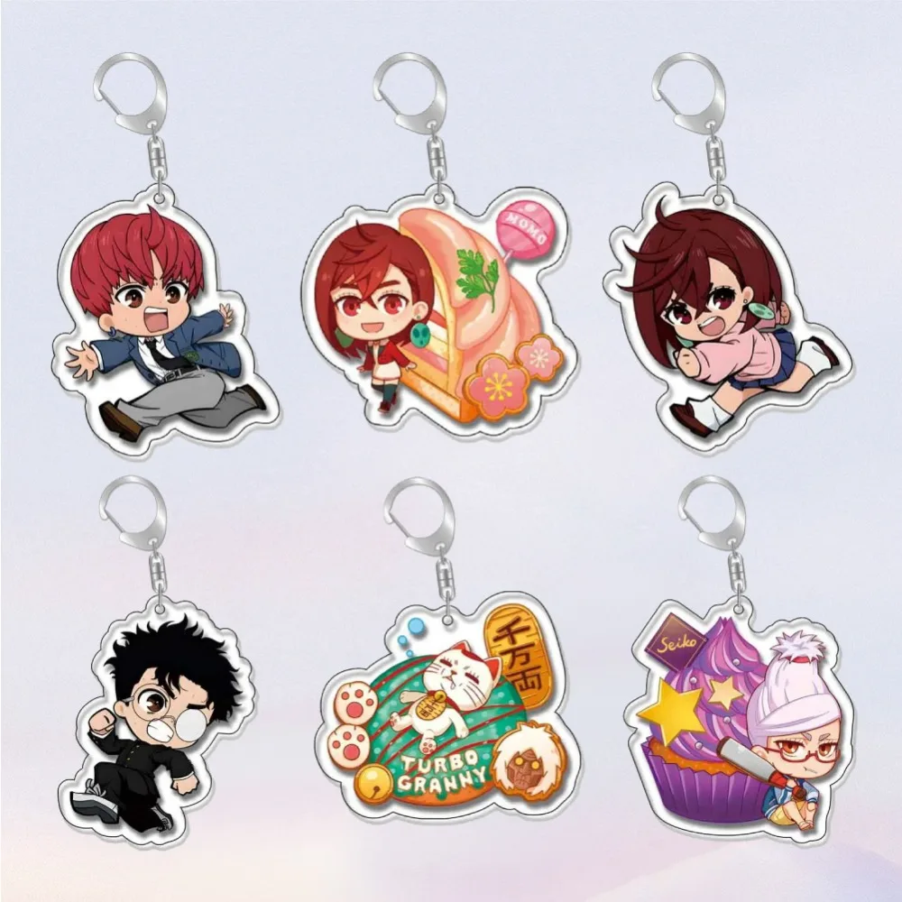 

Diy Dandadan Momo Ayase Okarun Anime Peripherals Creative Acrylic Keychain Cute Cartoon Backpack Pendant Friend's Holiday Gifts
