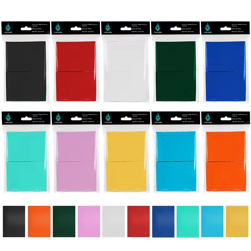 100 szt. etui na karty 66x91mm do kart kolekcjonerskich, matowe etui ochronne na karty, miękkie etui na standardowe karty — zdjęcie 2
