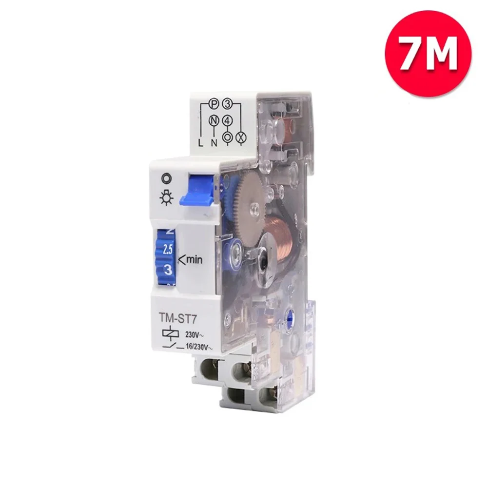 TM-ST7 Timer Switch 220V For Street Lights Neon Lights Mechanical Stair Timer Switch Din Rail Staircase Timer Switch