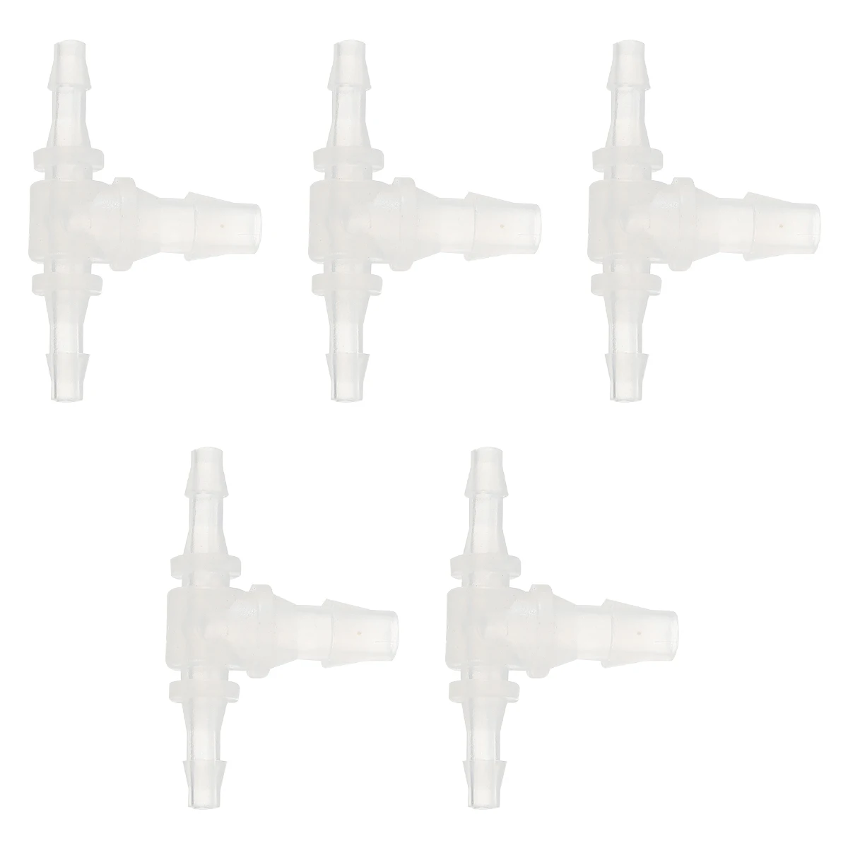 

5 Pcs T shaped Plastic Joints for Aquarium Air Tubes Straight Cross Fittings T junction 3 Pipe Water Connector