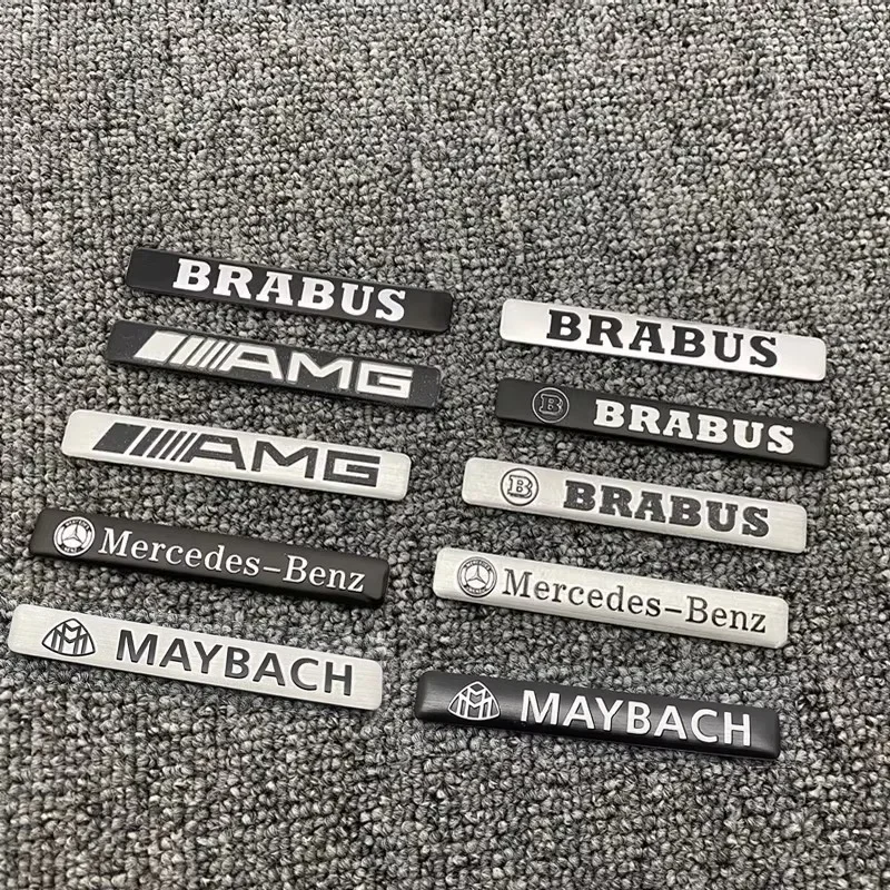 

Алюминиевый автомобильный значок, наклейка для Mercedes Benz, аксессуары AMG Brabus Maybach Smart W204 GLC CLA GLK W205 W203 W206 W108 W124 W126