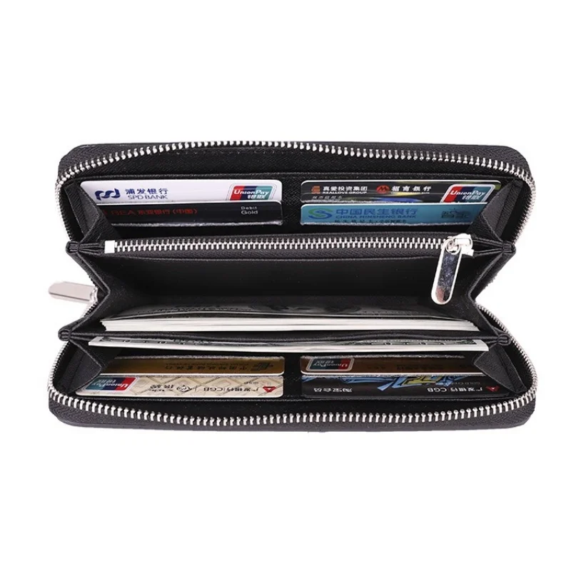 

Luxury Designer Long Wallet for Men High Quality PU Leather Cardholder Wallets Men's Long Clutch Card Holder Purses Gift