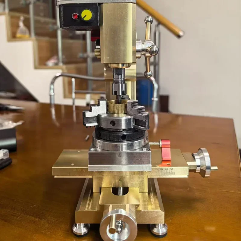 Watch Repair Tool Drill/Milling Combination Machine—ER11 High-Precision Drilling, Three-Jaw Chuck, Compatible with CNC