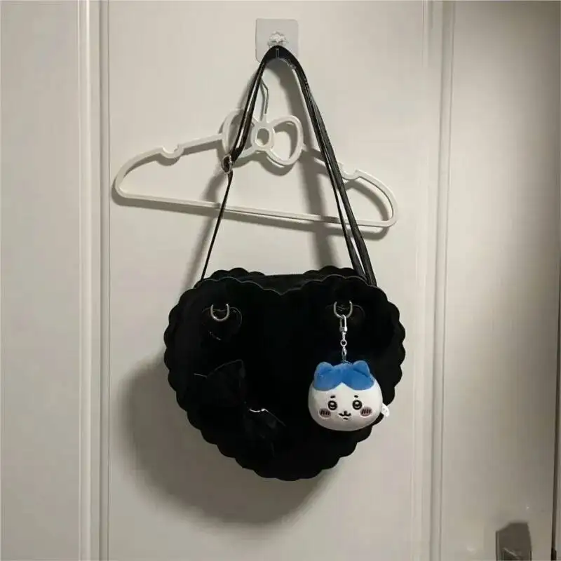 Bloom Lolita Heart Pink Handbag Women New Sweet Cute Bow Leather Crossbody Ladies Japanese Kawaii Shoulder Bags Aesthetic