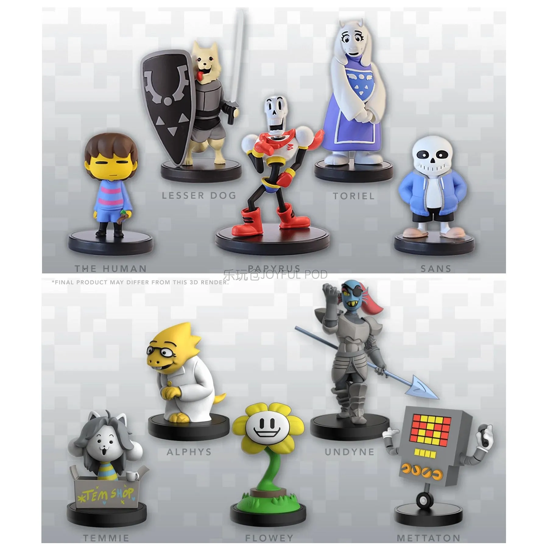 Fangamer official Undertale figures Sans Papyrus Toriel Action Figura